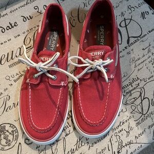 Sperry Women's Red Top-Sider Sidewalk Slip-On Sneakers, Size 9
